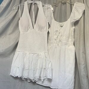Hollister White Mini halter dress
